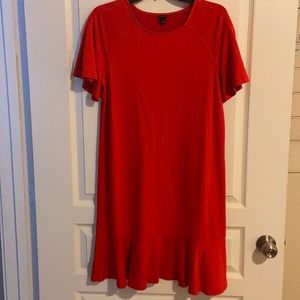 Red shirt sleeve dress. Ann Taylor